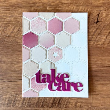 take care 【惜物再生篇】 瓷磚拼貼 粉紅色 多用途卡