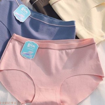 吉妮儂來 12件組直條紋素面中腰棉小褲 239 隨機取色/尺寸FREE