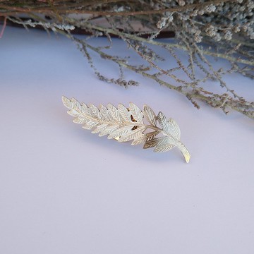 黃銅蕾絲葉別針批次胸針