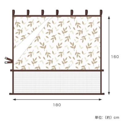 レック ベランダ便利シート Lサイズ リーフ柄 W-484 ベランダ