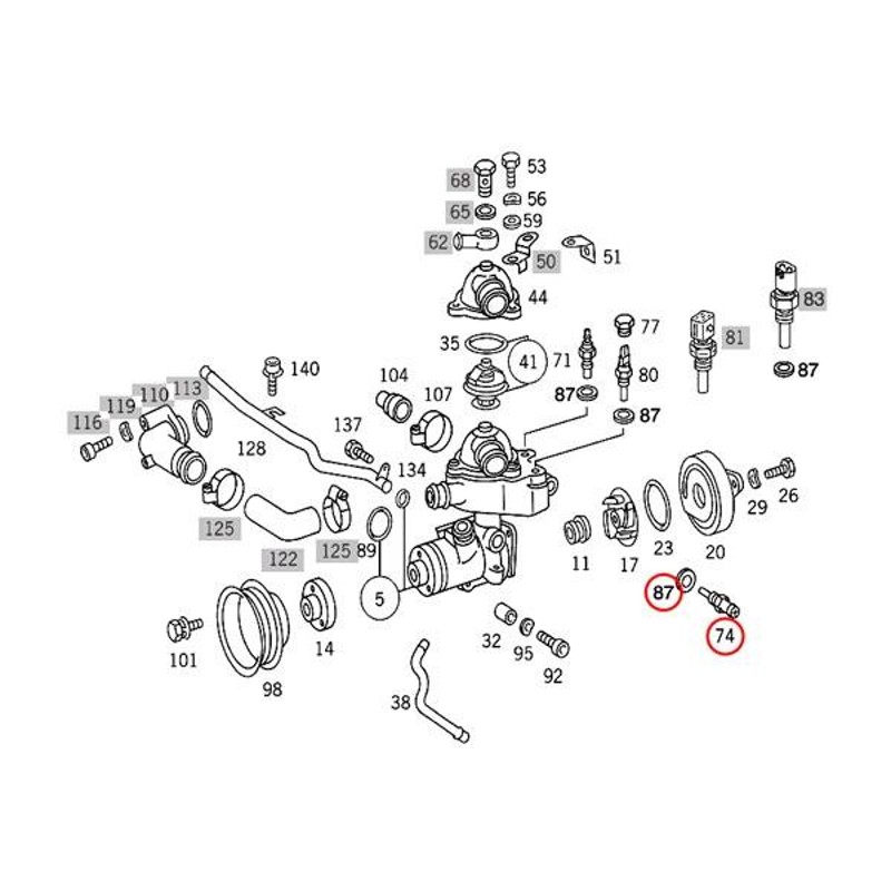 ベンツ W124 230E 260E 300E 400E E300 E400 E500 230TE 300TE 300CE  エンジンクーリングファンスイッチ/水温センサー 0085423217 | LINEブランドカタログ