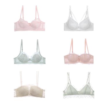 【清倉2件109】法式內衣女夏季薄款大胸顯小性感蕾絲文胸