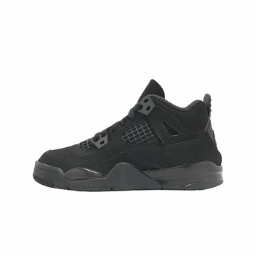 Nike 休閒鞋 Jordan 4 Retro OG PS 中童 Black Cat 黑 喬丹