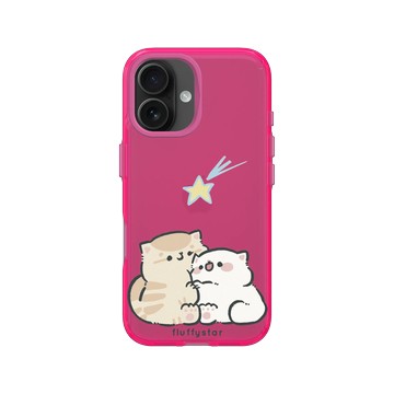 iPhone 16 Clear 粉漾桃 - fluffystar 毛絨絨星人 - 許下心願