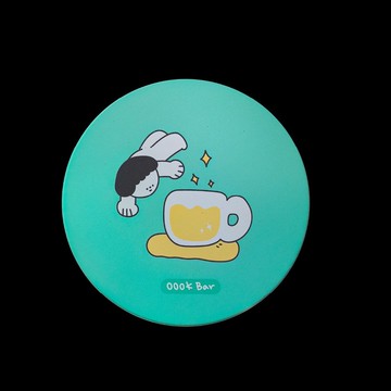OOOK BAR 可爱吸水杯垫 家用办公耐高温隔热垫 餐桌防烫防滑杯垫