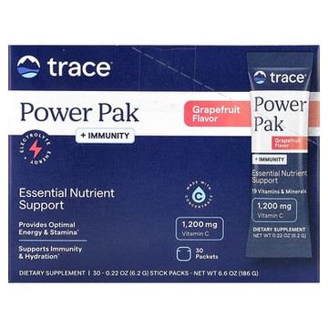 Trace, PowerPak + 機體防禦力，葡萄柚味，30 條，每條 0.22 盎司（6.2 克）