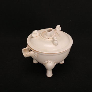 宋代定窯白釉三足酒壺仿古瓷器五大名窯老窯口擺件收藏品