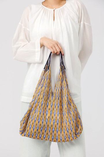 【ÉPICE】流光 網格三角包 - Golden / S