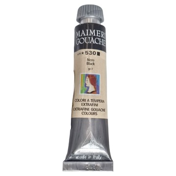 MaIMeRI 美利 GOUACHE 不透明水彩 MA-2002530 黑色  20ml  1條