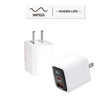 WWNGS｜35W 45W GaN智慧顯示充電頭 Apple 充電器 手機快充頭 快充 充電頭 豆腐頭 充電