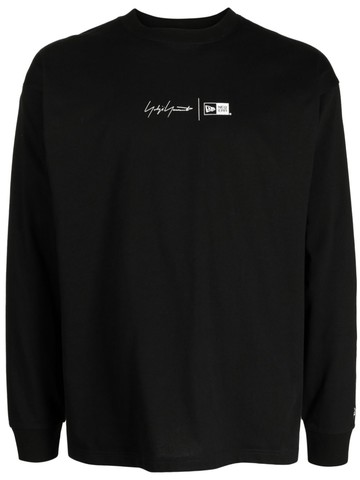 Yohji Yamamoto - logo-print cotton T-shirt - men - Cotton - 3 - Black