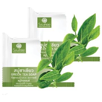 Saboo 綠茶草本手工皂 100g-溫和清潔、控油保濕、天然草本配方  2個