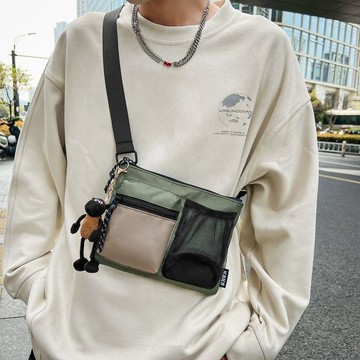 熱銷🎁日系男士小挎包手機斜挎包2025新款個性設計感日系單肩包潮牌胸包 大容量斜背包 斜挎包 側肩包 韓系側背包 斜包