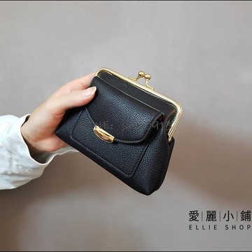 荔枝紋短夾錢包零錢包卡位拉鍊短款小錢包手拿硬幣包卡包流行女包【愛麗小鋪】