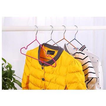 加粗覆膜防滑衣架(10支一組  ）100支超商最多