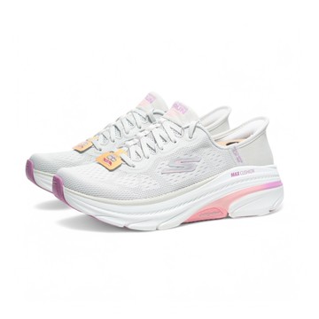 SKECHERS 慢跑鞋 MAX CUSHIONING 灰粉 瞬穿 厚底 女 128947GYPR