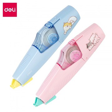 得力Deli 彩色筆型修正帶 EH21401 5mmx6M 混色出貨12入(可換替帶)