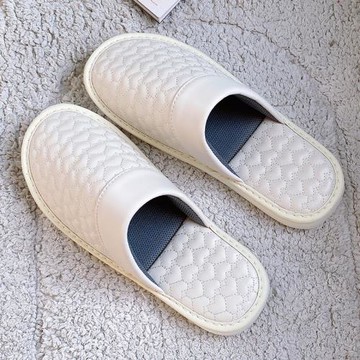 春秋包頭防水皮拖鞋情侶四季居家用室內地板防滑透氣涼拖軟底男女