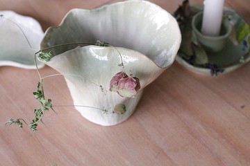 生命就該這麼美墨綠手捏花器