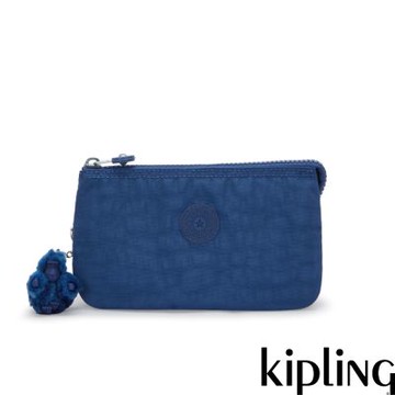 Kipling 休閒藍三夾層配件包-CREATIVITY L