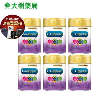 美強生 親舒水解 3號 部分水解蛋白幼兒成長配方 800gx6罐 [登記抽] 大樹