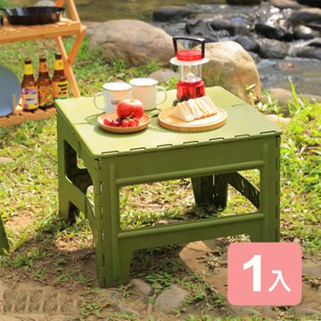 真心良品 KEYWAY 綠沐休閒折合桌-1入組