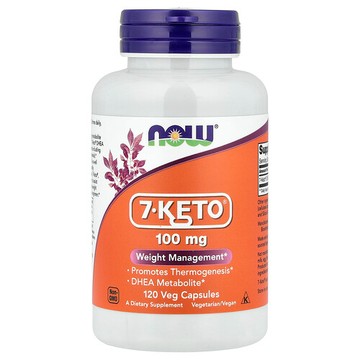 NOW Foods, 7-KETO，100 毫克，120 粒素食膠囊