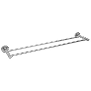 雙手萬能 皇家精品正304不鏽鋼雙桿毛巾架 台灣製造 適用於牆面安裝  65cm  不鏽鋼  1個