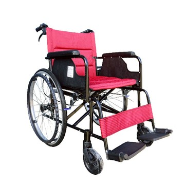 【海夫健康生活館】杏華機械式輪椅(未滅菌) 不折背鋁合金輪椅 22吋後輪/18吋座寬 輪椅B款 (F16)