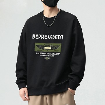 【癮品流行-YP】長袖 上衣 秋季長袖 美式上衣 長袖上衣 印花秋冬衛衣 男春秋季 韓版新款圓領寬鬆上衣chic港風潮流