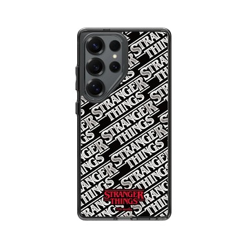 Galaxy S25 Ultra Clear 酷墨灰 - Stranger Things - 黑白 LOGO 款