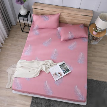 Ishur 伊舒爾 雲絲棉床包 + 枕套 2個  加大  羽之翼粉