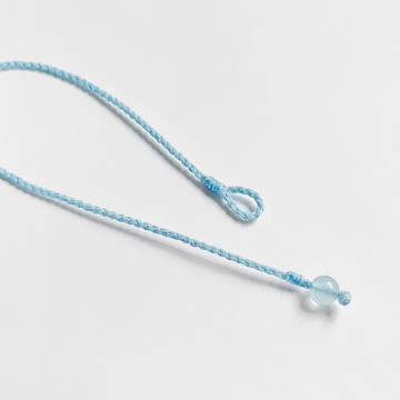 海藍寶四股編超細蠟線編織手環(+淡藍)