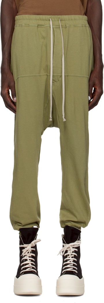 Rick Owens DRKSHDW 卡其色 Porterville Prisoner Drawstring 运动裤