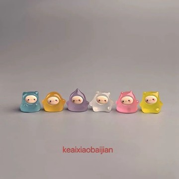 臺灣/🌸手辦 擺件 二次元 造景無聊幾個夜光果凍精靈治癒電腦桌面工位辦公桌車載裝飾品擺件