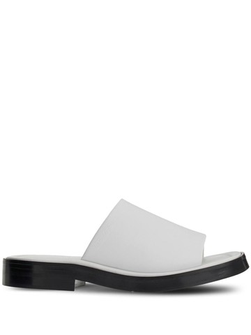 Ferragamo - FERRAGAMO GIUNONE FLAT OPEN TOE MULE LEATHER - women - CALFSKIN/Lambskin/Rubber - 7.5C - White
