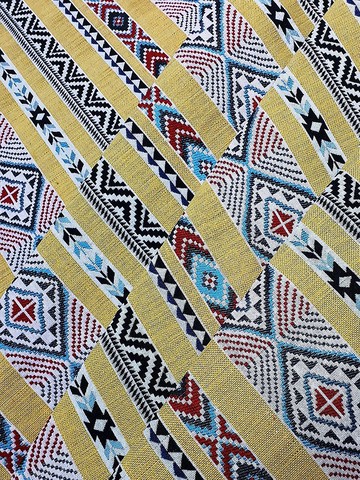 黃、當地棉、泰國梭織面料、部落面料、多彩本土面料、手工藝面料