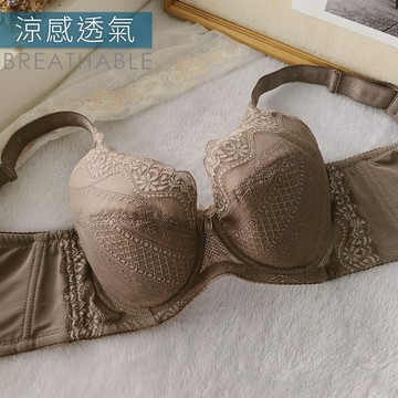 【艾妍內衣】美背內衣 6月JUNE 大尺碼  拿鐵可可 大胸 收背肉 機能款 調整型內衣 C-G 美背內衣 大尺碼內衣