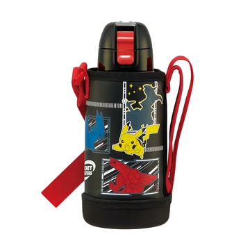 Skater 保冷直飲式不鏽鋼水壺含保護套 KSTCH6  多色  600ml  1組