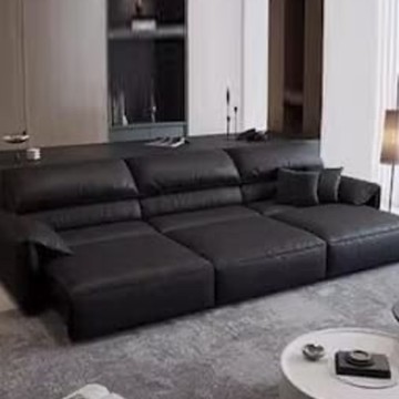 【obis】大象電動沙發-三人座250CM(電動沙發 沙發床)黑色#三人