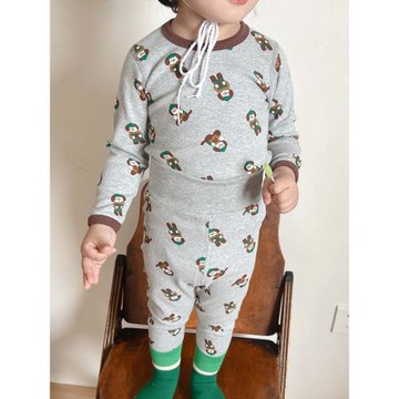 兒童秋衣秋褲男童女童純棉內衣寶寶睡衣春秋薄款高腰護肚長袖套裝