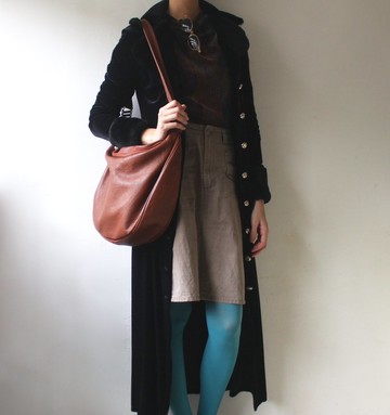 FOAK古著 黑色歌德天鵝絨長外套