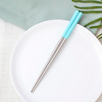 花瓣不銹鋼筷5雙入 (天空青)