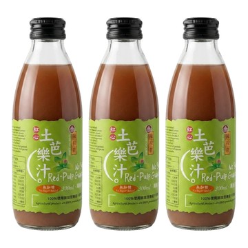 陳稼莊 即飲紅心土芭樂汁 無加糖  300ml  3瓶