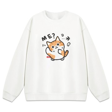 JZ TEE 橘貓-我的問題? 重磅刷毛大學T