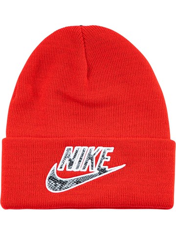Supreme - snakeskin-pattern beanie - unisex - Acrylic - One Size - Red