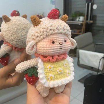 台灣出貨 2026 DIY 鈎針手作 可愛小玩偶編織diy材料包毛線鉤針田園小動物手工自製禮物送閨蜜