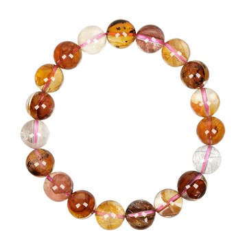 【正佳珠寶】小樹膠花水晶 高品玉化小樹水晶 9.8-10.3mm