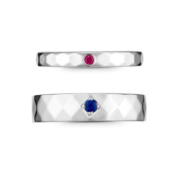 ::免費刻字:: 愛情回憶錄 純銀寶石情侶對戒 一對販售