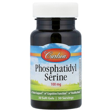 Carlson, 磷脂醯絲氨酸，100 毫克，30 粒軟膠囊